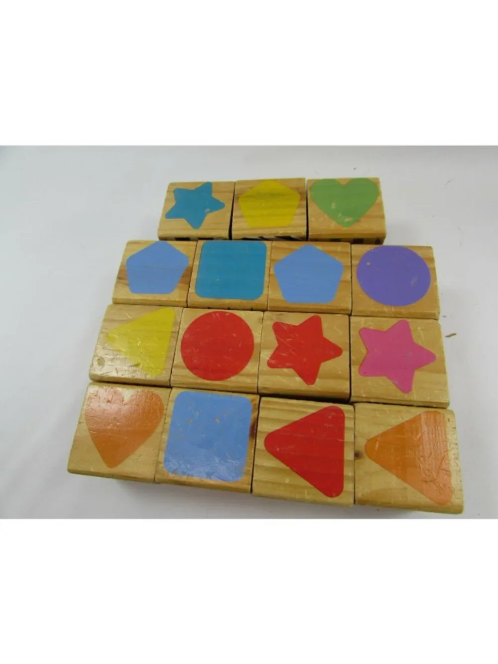 15 WOOD Blocks Garanimals Animals 32245 Toy Block Building Shapes